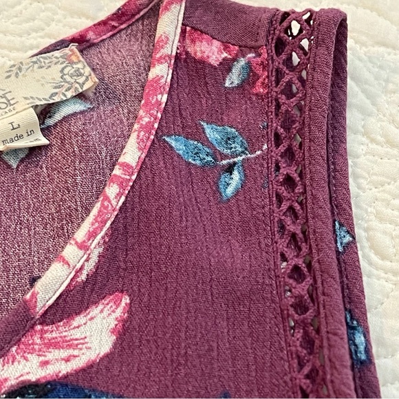 Pink Rose Tank Top Size Large - Picture 5 of 10